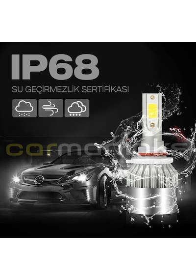 C6 Serisi Led Xenon Far Ampulü Şimşek Etkili 5800Lm Chip On Board 533060281