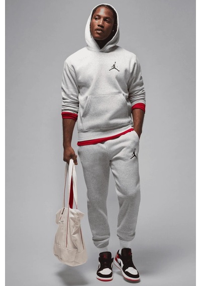 Nike Jumpman Fleece Pullover Mens Hoodie Kapüşonlu Erkek Sweatshirt Gri