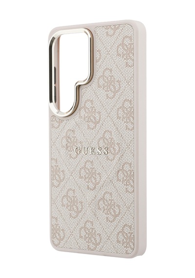 Galaxy Uyumlu S26 Ultra Kılıf Guess Lisanslı M-safe Uyumlu Pu Deri 4g Desenli Yazı Logolu Kapak Pembe Pembe