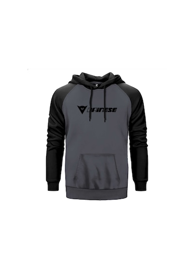Dainese Logo Gri Renk Reglan Kol Sweatshirt Gri