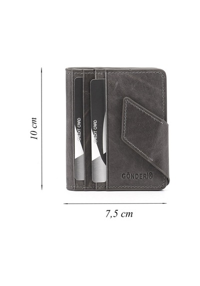 Gönderir Gönderi R Unisex Gri Crazy Hakiki Deri Unisex Kartlık Ddux77706954