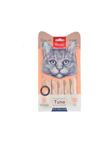 Wanpy Ton Balıklı Somonlu Kedi Ödülü 5x14gr