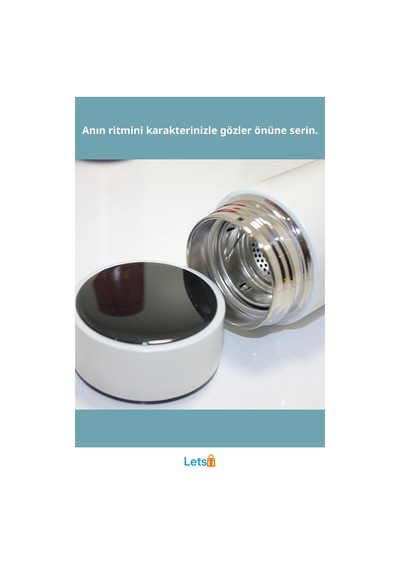 Anime Baskılı Dokunmatik Led Sıcaklık Göstergeli Paslanmaz Çelik Termos 500 Ml Çok Renkli