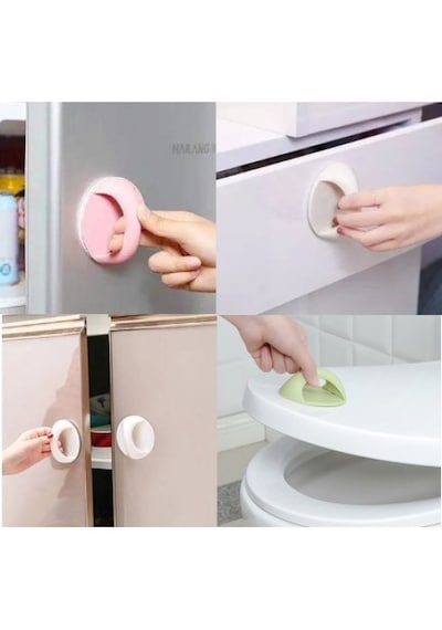 Dolap Çekmece Kulpu Yapışkanlı Pencere Kapı Tutacak 5 Adet