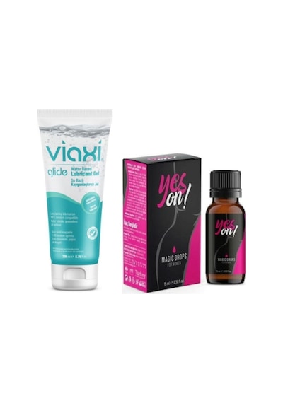 Viaxi Su Bazlı Glide Jel Sade 200 Ml + Yeson Magic Drops For Women 15 Ml
