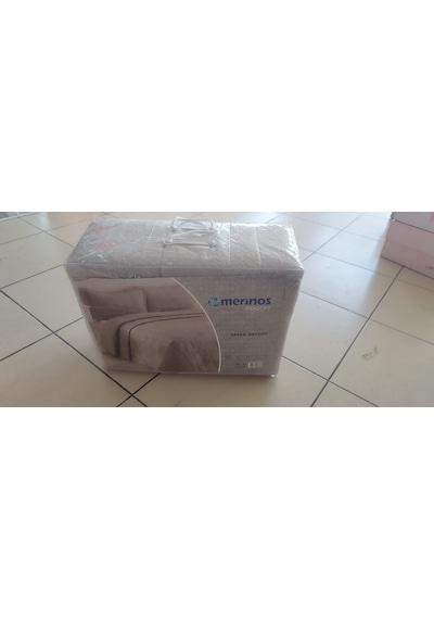 Merinos Yatak Örtüsü Çift Kişilik İpeksoft / Çeyizlik / Günlük Kullanım İçin Uygun Açık Gri