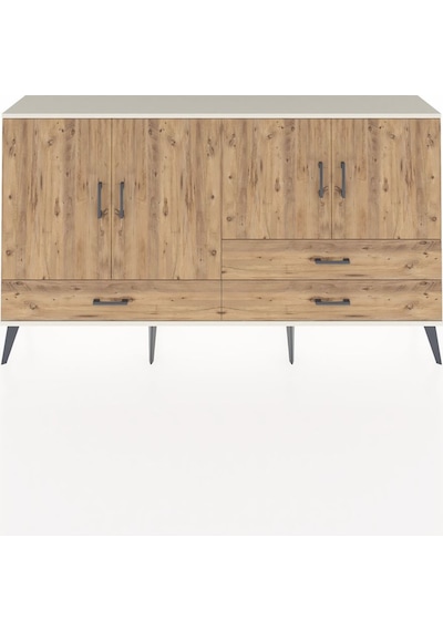 Arges Konsol 5 Raflı 3 Çekmeceli 4 Kapaklı 176x30x99 Aytaşı-çam Aytaşı-çam