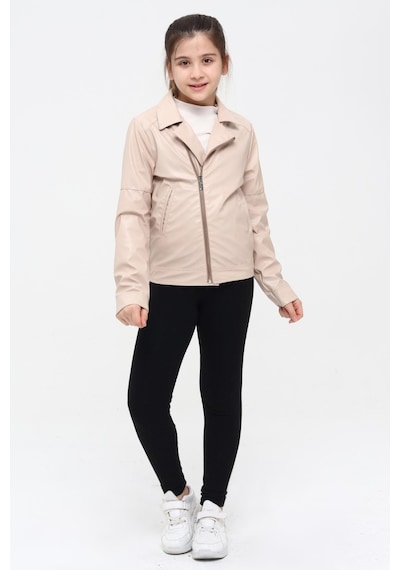 Benitto Kids Kız Çocuk Deri Ceket 51262-pudra