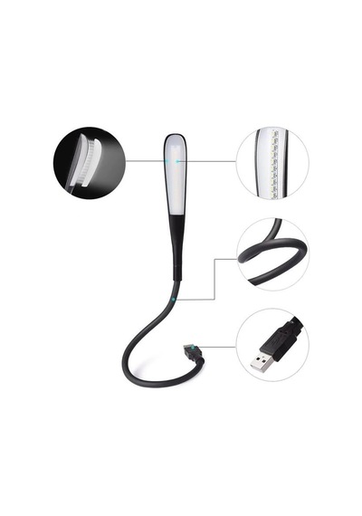 Powermaster Pm-24561 14 Ledli Siyah Esnek Usb Led Lamba Çok Renkli