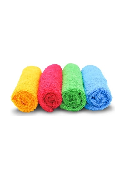 Çok Amaçlı 4 Lü Mikrofiber Temizlik Bezi 4 Adet Şeffaf