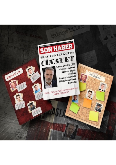 Dedektif Vaka Çözme Oyunu Seti, 3 Farklı Dava, Cinayet Saati, Katil Kim, Köyde Cinayet, Zor-çok Zor Seviye