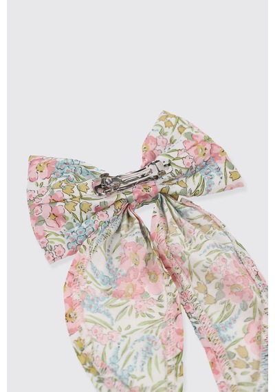 Panço Liberty Kumaş Çiçek Detaylı Fiyonklu Kız Çocuk Toka Pembe 5612GK09007