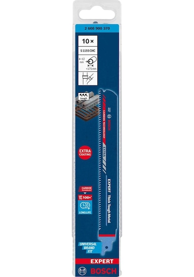 Bosch Expert S 1155 Chm Kalın Metal 225 Mm 10'lu Panter Testere 2608900370