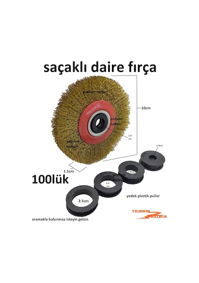 Daire Tel Fırça 100 Mm Saçak Fırça Taşlama Tel Fırça