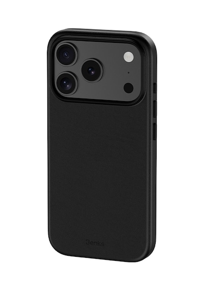 Apple Uyumlu iPhone 17 Pro Kılıf M-safe Şarj Özellikli Benks Vitapro Serisi Pu Deri Kapak Siyah