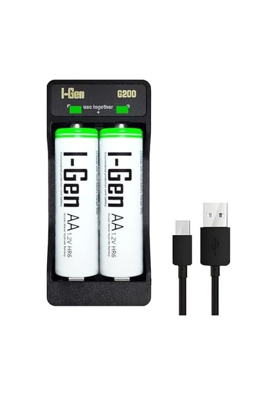 I-gen Batteries G227 2 Li Aa/aaa/9v Pil Şarj Aleti + 2 Adet Aa 2700 Mah 1.2 V Ni-mh Şarjlı Kalem Pil Seti