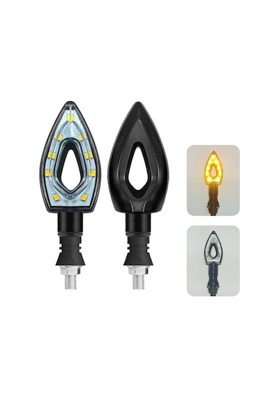 Motosiklet Led Sinyal Lambası Set Üçgen Universal Model