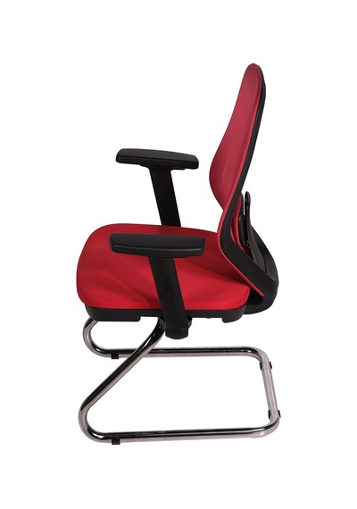 Ofisbazaar Dali Fileli Misafir Koltuğu Ergonomik Toplantı Ve Bekleme Koltuğu Kırmızı Kırmızı