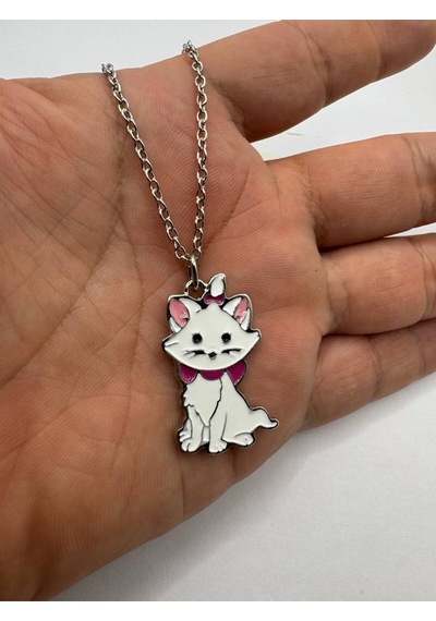 Gatinha Marie Figürlü Unisex Kolye Sevimli Ve Zarif Tasarım Çok renkli