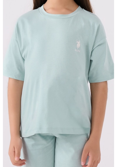 U.S. Polo Assn. U.s. Polo Assn Kız Çocuk Mavi Bermuda Takım Us1848-c-v49 Mavi