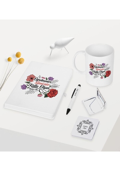 Kişiye Özel Öğretmenler Gününüz Kutlu Olsun Temalı Beyaz Defter K N11.3129 Beyaz