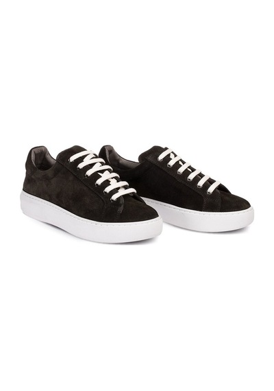 Deery Hakiki Süet Haki Yeşil Sneaker Kadın Ayakkabı Yeşil