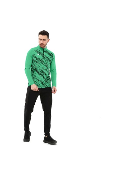 Yarım Fermuarlı Sweatshirt Dıgnus Yeşil Yeşil