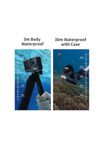 Sj11 Active Dual Screen 20mp 2.33 + 1.3 İnç 5ghz Wi-fi 4k Uhd H.265 Su Geçirmez Kasa 154 1300mah Aksiyon Kamerası S Genel