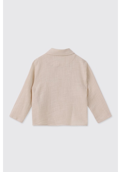 Panço Erkek Çocuk Bej Düğmeli Ceket Krem 2611BK22010
