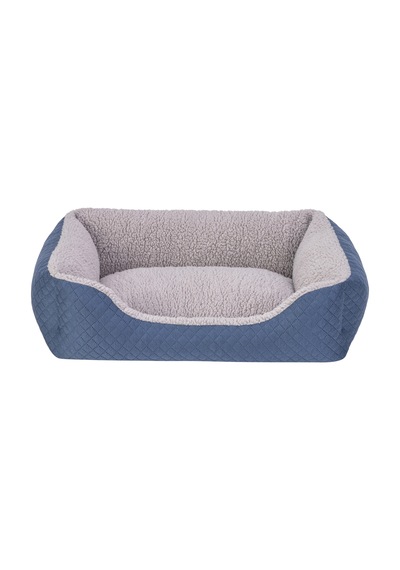 Pet Comfort Bravo Duo Kedi Ve Köpek Yatağı Mavi/gri Peluş S 55x45cm