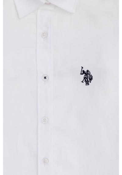 U.s. Polo Assn. Kız Çocuk Beyaz Gömlek Desenli 50284007-vr013 Beyaz