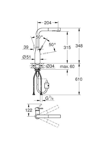 Grohe Spiralli Eviye Bataryası Essence Br. Warm Sunset - 30270Dl0