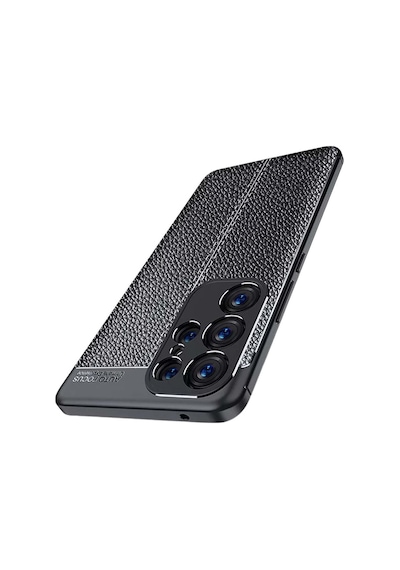 Samsung Galaxy S25 Ultra Uyumlu Silikon Kılıf Deri Desenli Kamera Korumalı Darbe Emici Kapak