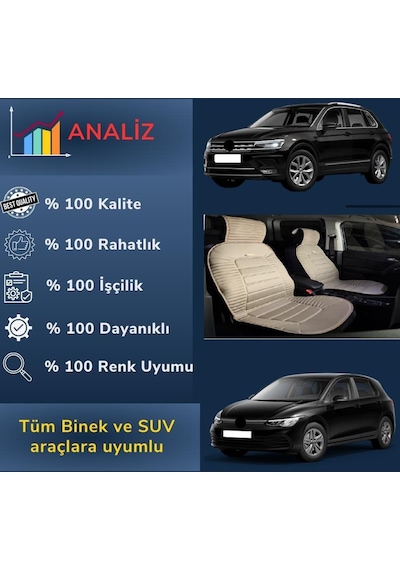 Space Oto Koltuk Minderi, Opel Araçlarla Uyumlu 2'li Set Özel Tasarım Minder Premium 001