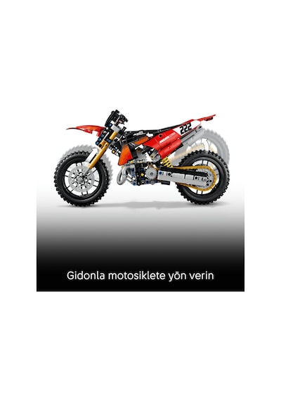 LEGO® Technic Ducati Desmo450 MX Factory Motosiklet 42238 - 10 Yaş ve Üzeri için Süspansiyon İçeren Oyuncak Yapım Seti (457 Parça)