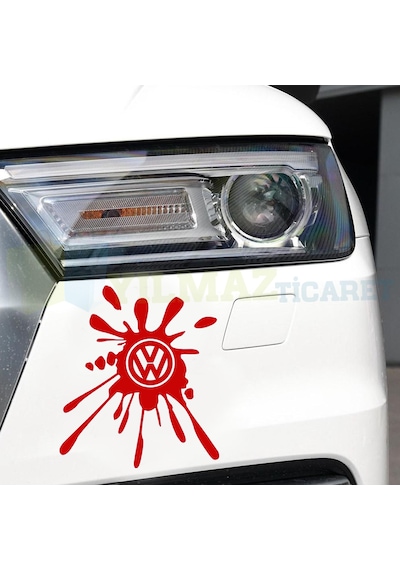 Volkswagen Logo Splash Oto Sticker Etiket Yapıştırma Tampon 2 Ad