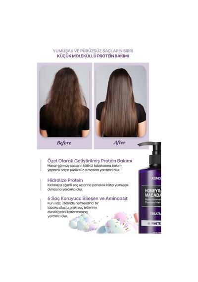Kundal Honey & Macadamia Baby Powder Protein Destekli Besleyici Saç Kremi 100 ML