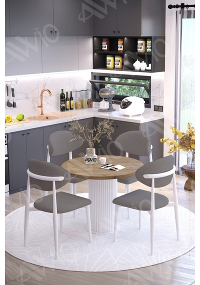 Avvio Bella Bohem Ayak Beyaz Polo Sandalye 90x90 Yemek Masası Mutfak Masası Masa Sandalye Takımı Akçaağaç Avvio Bella Bohem Ayak Beyaz Polo Sandalye 90x90 Yemek Masası Mutfak Masası Masa Sandalye Takımı Akçaağaç
