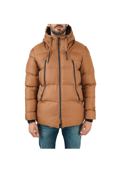 Buratti Kapüşonlu Suya Ve Rüzgara Dayanıklı Soğuk Geçirmez Slim Fit Erkek Mont 5717101 Taba
