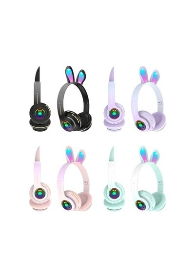 Tavşan Kulaklı Bluetooth Kulaklık, Renkli Led Işıklı, 5.0 Versiyon, Ayarlanabilir Büyüklük, Hafıza Kart Girişli, 40mm Kulaklık, 6 Saat Kullanım Süresi, Bass Tiz Müthiş Ses Toz Pembe Tavşan Kulaklı Bluetooth Kulaklık, Renkli Led Işıklı, 5.0 Versiyon, Ayarlanabilir Büyüklük, Hafıza Kart Girişli, 40mm Kulaklık, 6 Saat Kullanım Süresi, Bass Tiz Müthiş Ses Toz Pembe