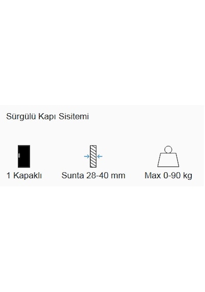 Mepa Sks 90 Sürgü Kapı Sistemi Gömme Beyaz