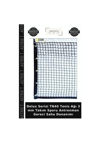Delux Serisi Tn40 Tenis Ağı 3 Mm Takım Sporu Antrenman Gereci Saha Donanımı