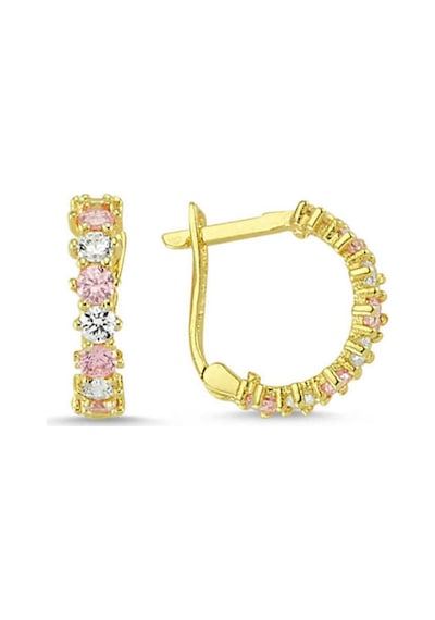 Sembolgold Altın Çocuk Küpe 14 Ayar J Model Taşlı Sg42-70023