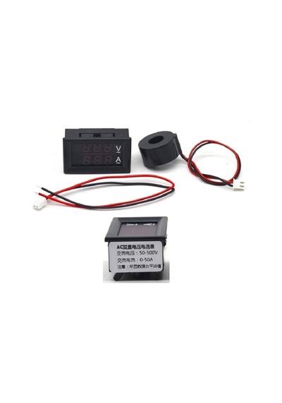 Dijital Trafolu Volt-Ampermetre 50-500V 0-50Amper