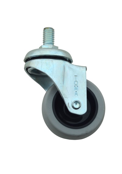 2 Adet Civatalı Metal 50mmx20mm Koltuk Sandalye Mobilya Tekeri Gri - Siyah