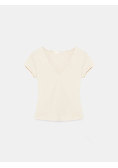 Dilvin 32840 V Yaka Basic T-shirt-taş
