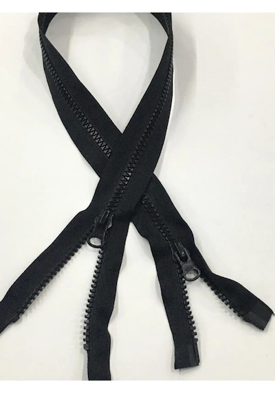 Kaban Mont Fermuarı Çift Yön 100 Cm Siyah 1123