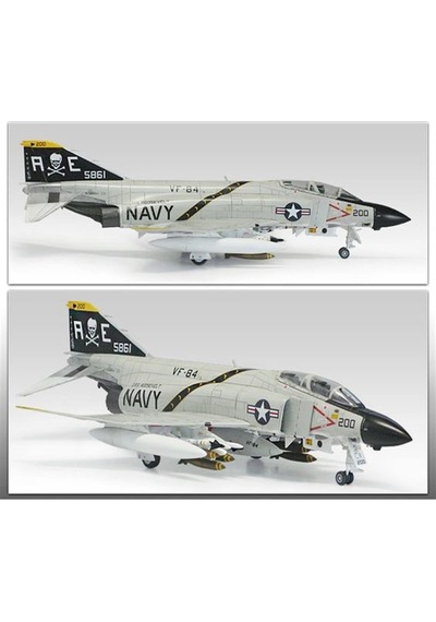 Academy 12529 1/72 Ölçek, Usn F-4j Vf-84 Jolly Rogers Savaş Uçağı, Plastik Model Kiti-49190
