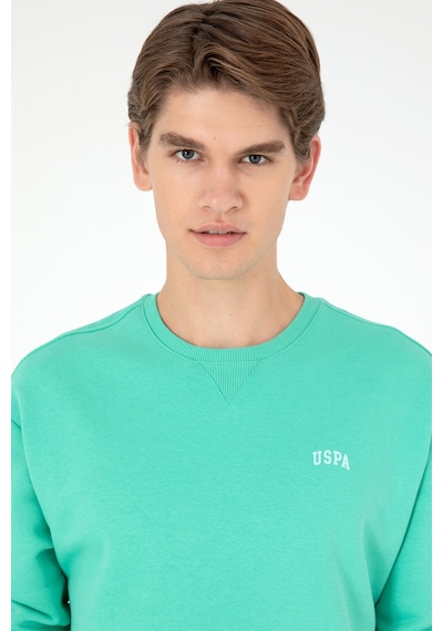 U.S. Polo Assn. Erkek Bisiklet Yaka Mint Basic Şardonlu Sweatshirt 50295148-VR152