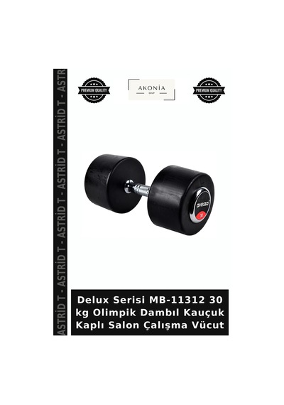 Delux Serisi Mb-11312 30 Kg Olimpik Dambıl Kauçuk Kaplı Salon Çalışma Vücut
